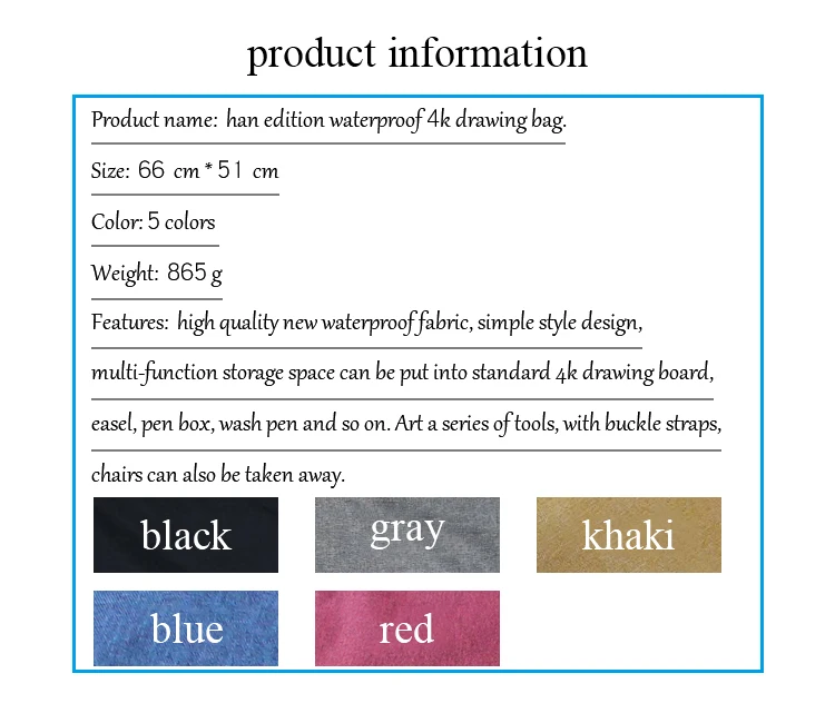 5 цветов Мода 4 K водонепроницаемый портативный эскиз доска для рисования путешествия большой емкости наплечный блокнот Рисование сумка