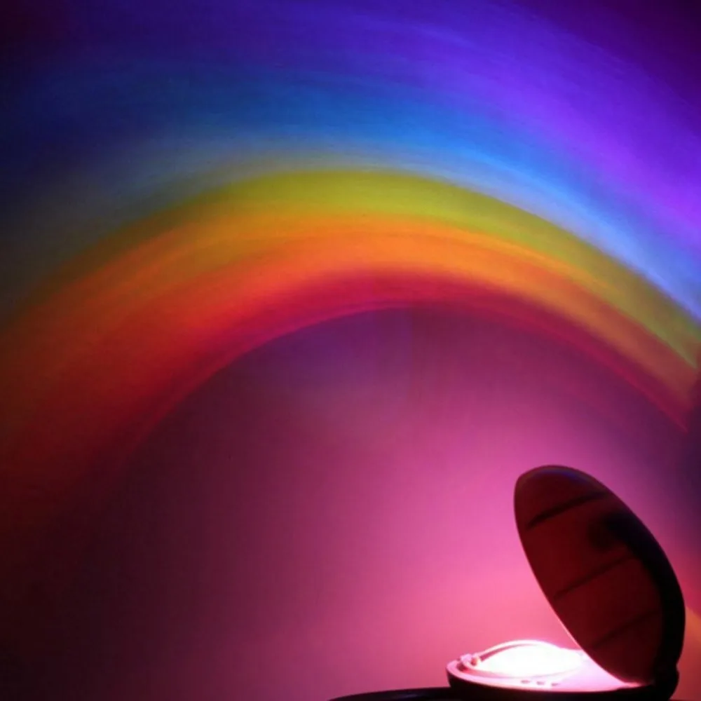 

Rainbow Projection Lamp Portable Kids Bedroom Lights Universal Rainbow Projection Lamp Egg-shaped Wall LampNight Light