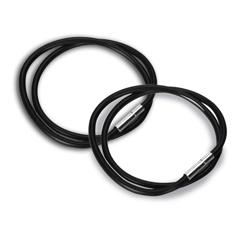

Hot Selling 16 Inch 3mm Rubber Cord Necklace with Stainless Steel Closure Jewelry