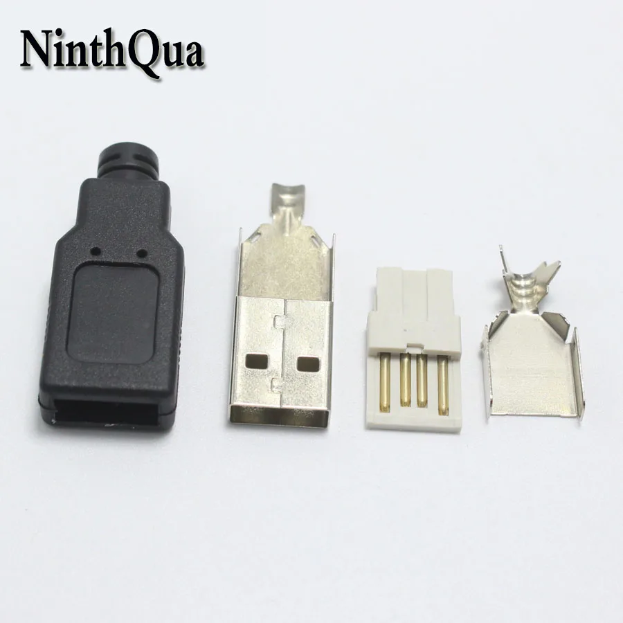 10 комплектов Удлинитель USB 2 0 типа A для мужчин переходник синхронизации данных 4 в
