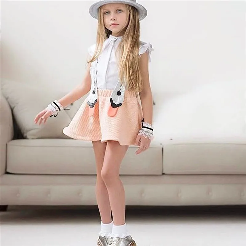 2018 Brand New Pretty Toddler Infant Kid Baby Girl Floral Overall Skirt