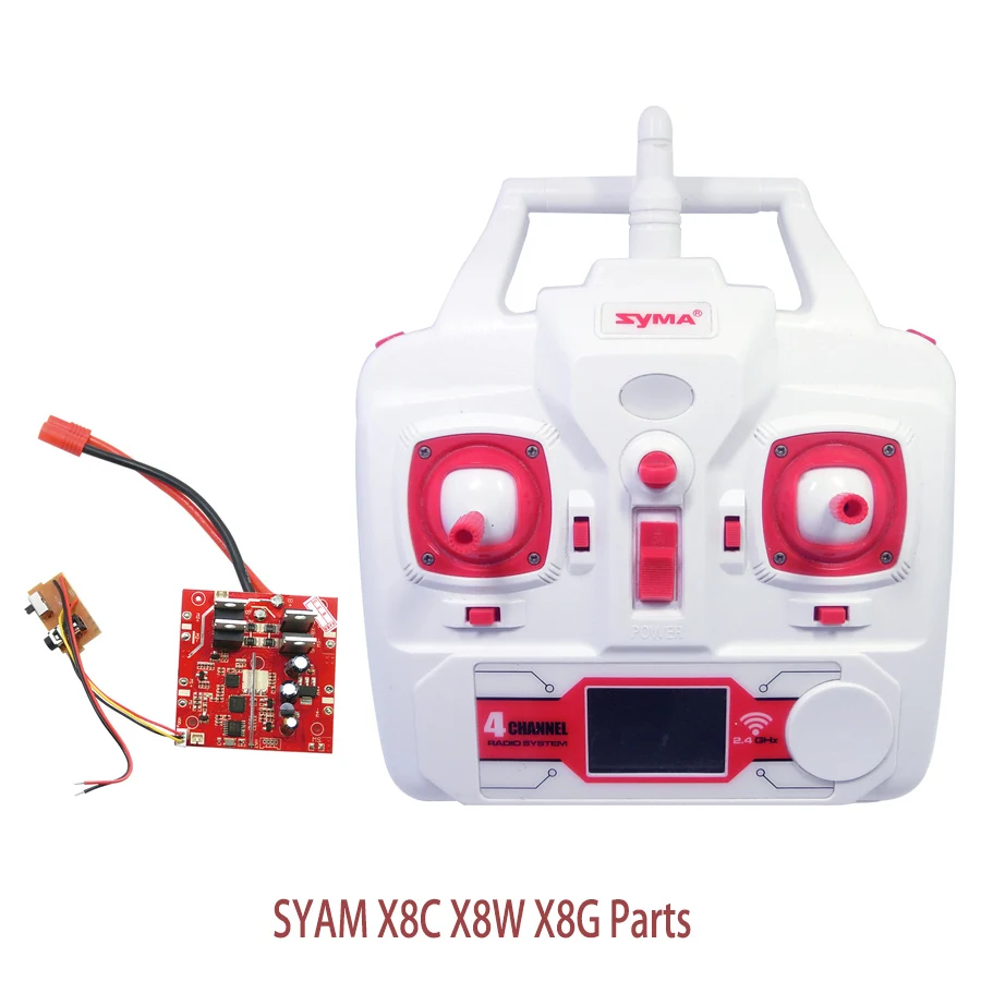 

SYMA X8C X8W X8G RC Drone Spare Parts Receiver Chips PCB Circuit Main Board With Speed Controller Transmitter Combination Set