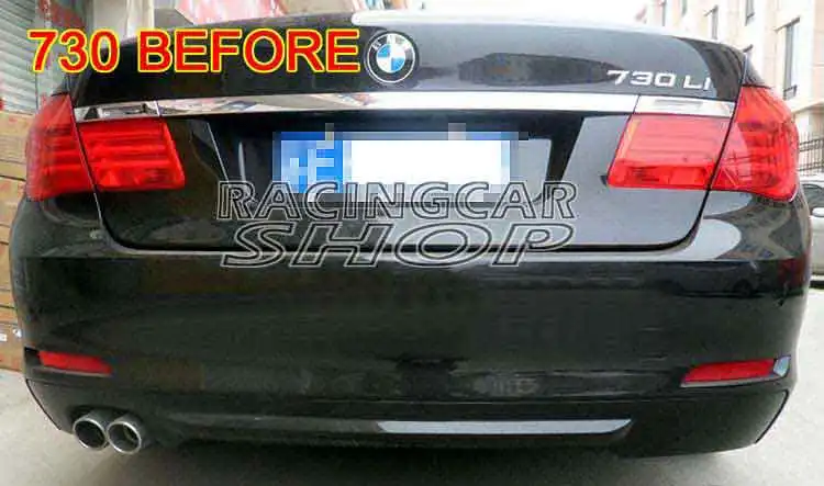 BMW F01 F02 730 740i 740Li 750i 750L Change To 760 High Quality QUAD EXHAUST REAR DIFFUSER 2010UP