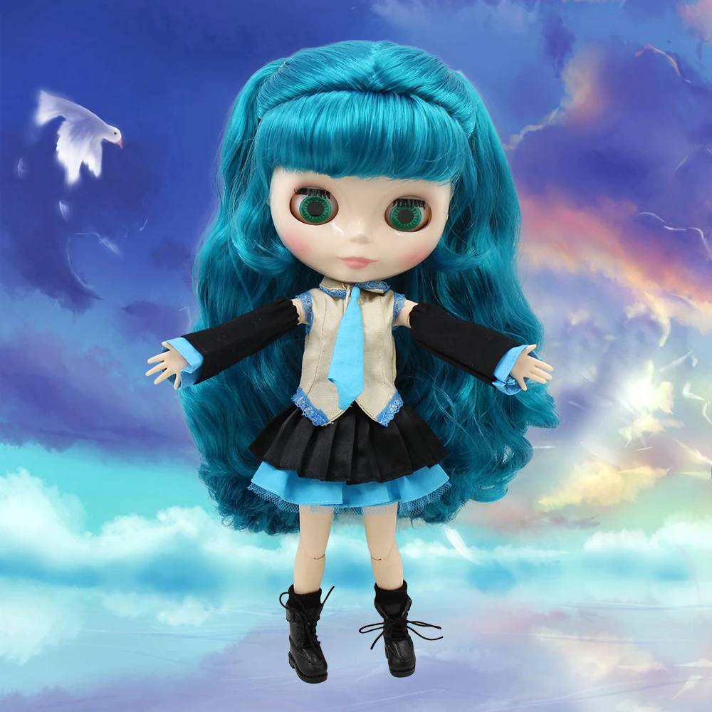 Ледяная фабрика шарнирная кукла blyth toy Hatsune Miku голубые волосы белая кожа с одеждой и сапогами 1/6 30 см BL4302