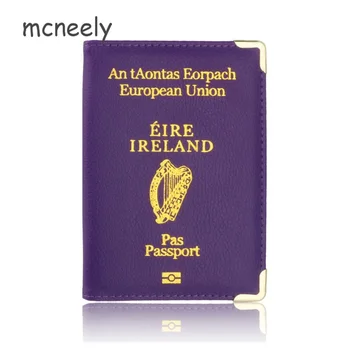 

New Arrival Ireland Travel Passport Holder Protector Case for Ireland Leather Passport Cover Business& Credit Card Holder Case