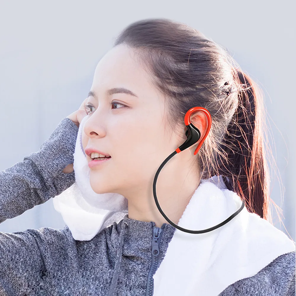 Lamyik Ушные крючки Беспроводной наушники Bluetooth спорта гарнитуры шейным V4.1 стерео