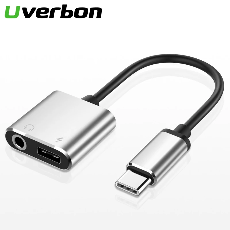 

Type C Adapter Aux Audio Adapter USB Type C to 3.5mm Jack Earphone Adapter For Xiaomi Mi 6 Huawei Smart Phones Without 3.5 jack