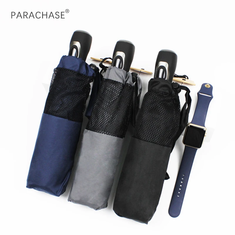 

Parachase Automatic Umbrella Men Women Windproof 8 Ribs Three Folding Umbrella Rain Brand Strong Paraguas Golf Umbrellas Parasol