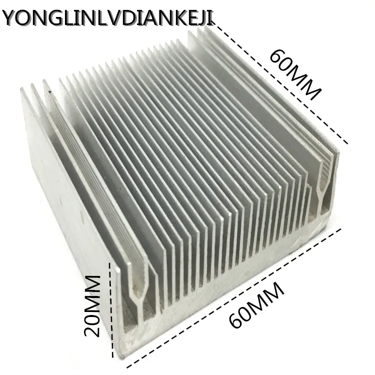 2PCS pi 3 heatsink 60*20100mm IC heat sink/Transistor side by side