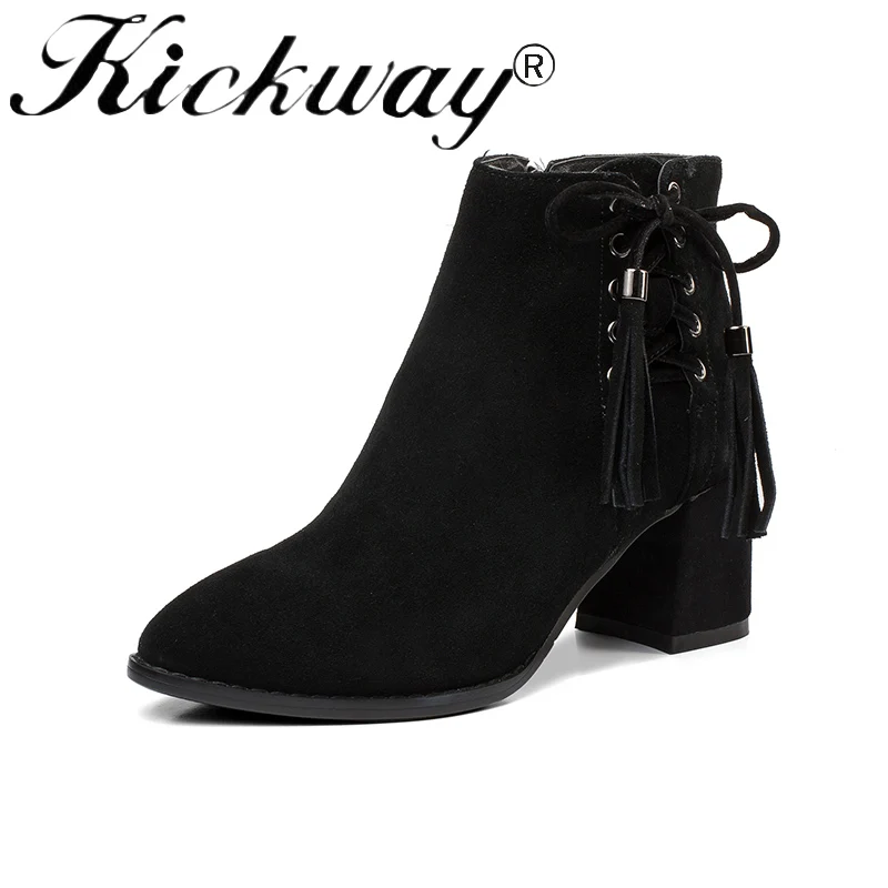 Suede angle boots Kickway botas mujer autumn winte