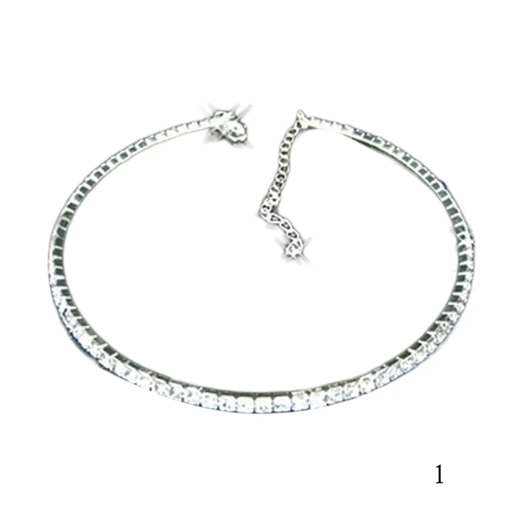 Лидер продаж выдающийся Сияющий Кристалл Rhinestone Воротник цепи колье Цепочки и