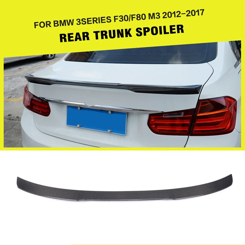 

Rear Trunk Spoiler Boot Lip Wings for BMW 3 series F30 / F80 M3 Sedan 2012 - 2017 Car-styling Carbon Fiber / FRP