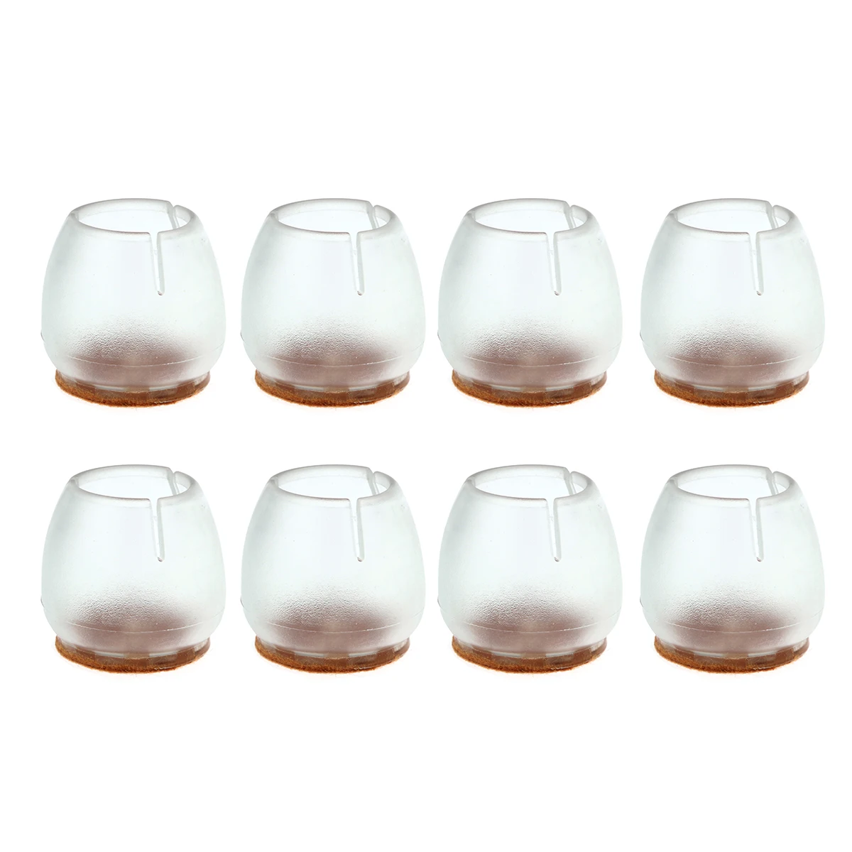 

8pcs Silicone Chair Leg Caps Feet Pads Furniture Table Covers Floor Protectors for 25-29MM Round Legs (Transparent+Brown)