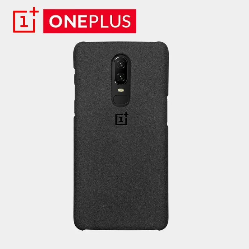 Чехол для OnePlus 6 Официальный чехол Karbon материал арамидное волокно PC полукруглая задняя крышка оболочка песчаник карбон для OnePlus6 - Цвет: Sandstone Black