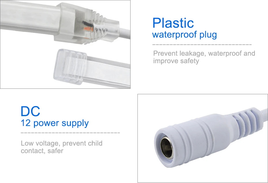 IP67 водонепроницаемая светодиодная лента 12 В с адаптером питания ЕС/США 120 светодиодов/м 2835SMD светодиодная Диодная лента Гибкая DIY светодиодная неоновая лента