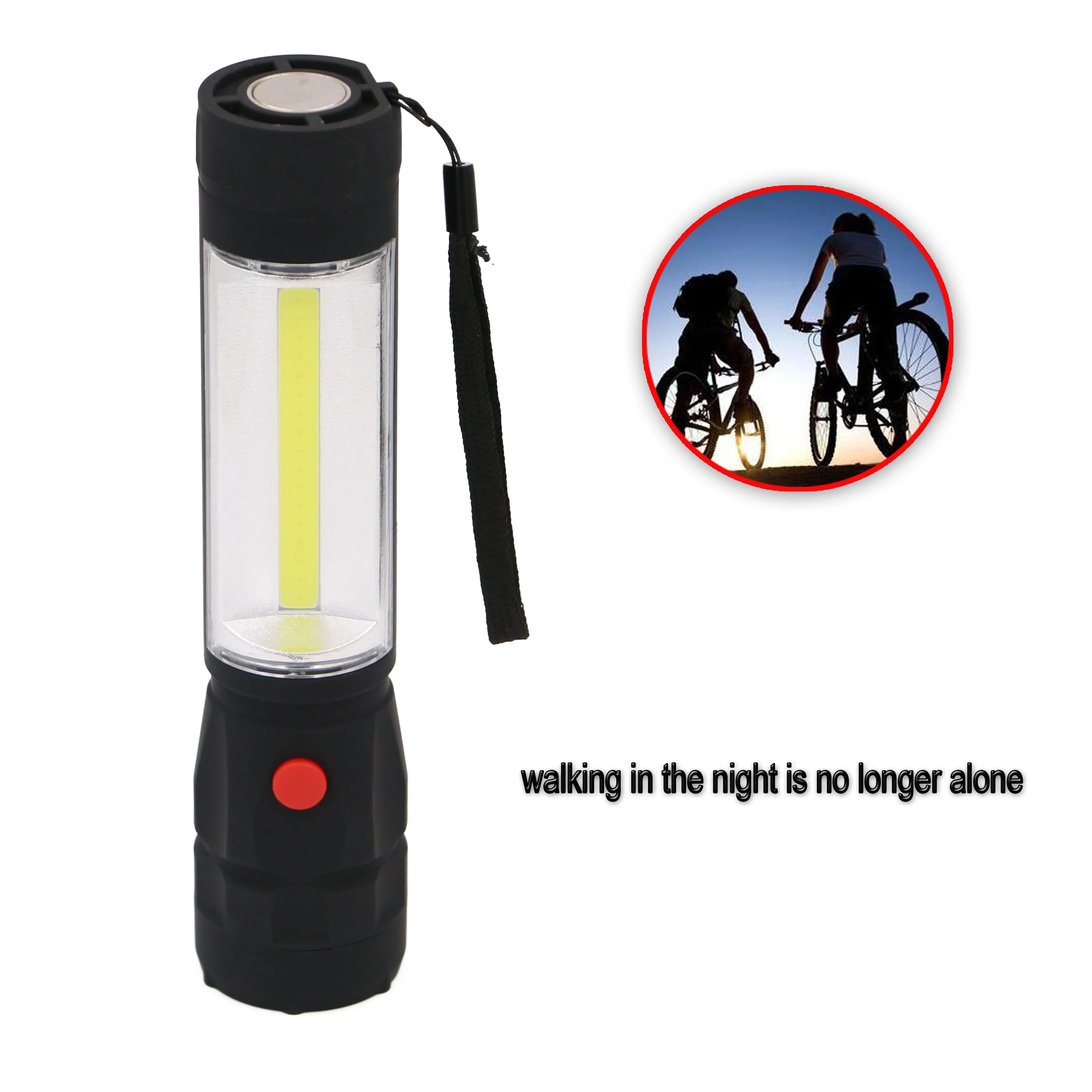 Portable 2 LED COB Handheld Flashlight Work Light lamp lantern with