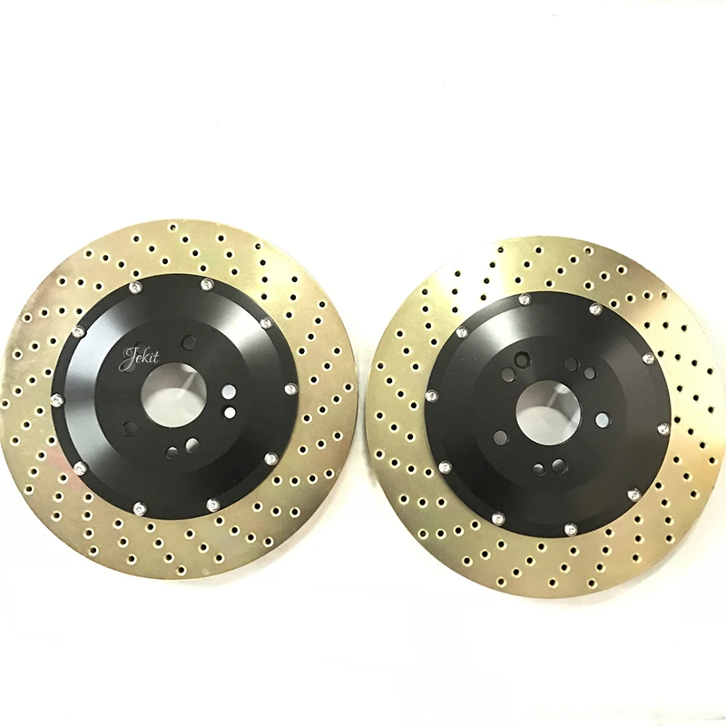 

380*32mm drilled brake rotors with black center cap disc depth 53mm non-floating for BMW E46 M3 front