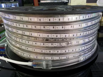 

[Seven Neon]free shipping 10MM FPBC 220V 60leds/meter 50M RGB light 5050 smd led strip light