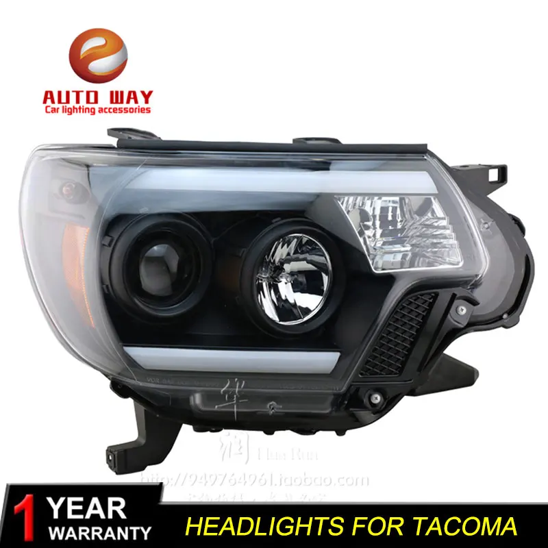 Автомобильный Стильный чехол для фары для Toyota Tacoma 2012-, светодиодный фонарь Tacoma, DRL Объектив, двойной луч, биксенон, HID