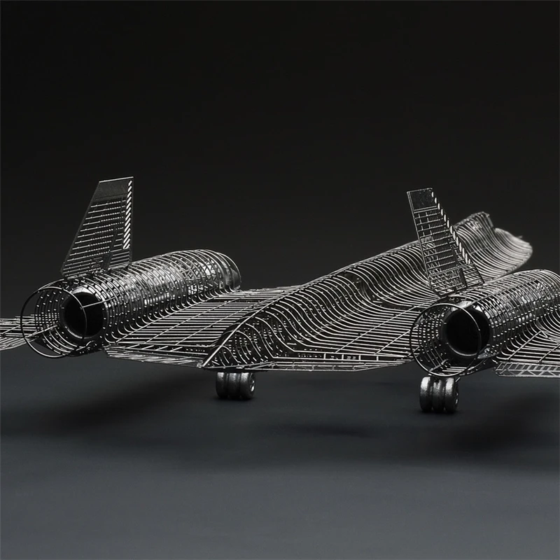 ММЗ модель Жасмин 3D металлическая головоломка 1/144 SR-71A черная птица полная ПЭ Модель Сборка Металлическая Модель Набор DIY 3D лазерная резка модель головоломка