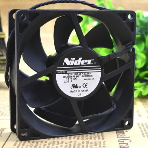 

Original NIDEC 92*92*25mm 9cm DC 12V 0.35A T92T12MS3A7-57A03 Cooling Fan
