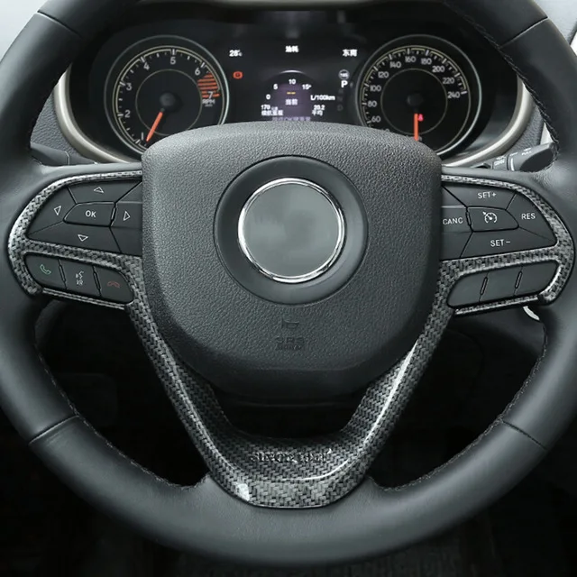 ABS-Chrome-Accessories-FOR-Jeep-Cherokee-KL-2014-2015-2016-2017-2018-Car-Steering-wheel-Button