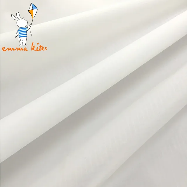 tissu en nylon blanc ripstop 40d tissu de cerf volant pu revêtement