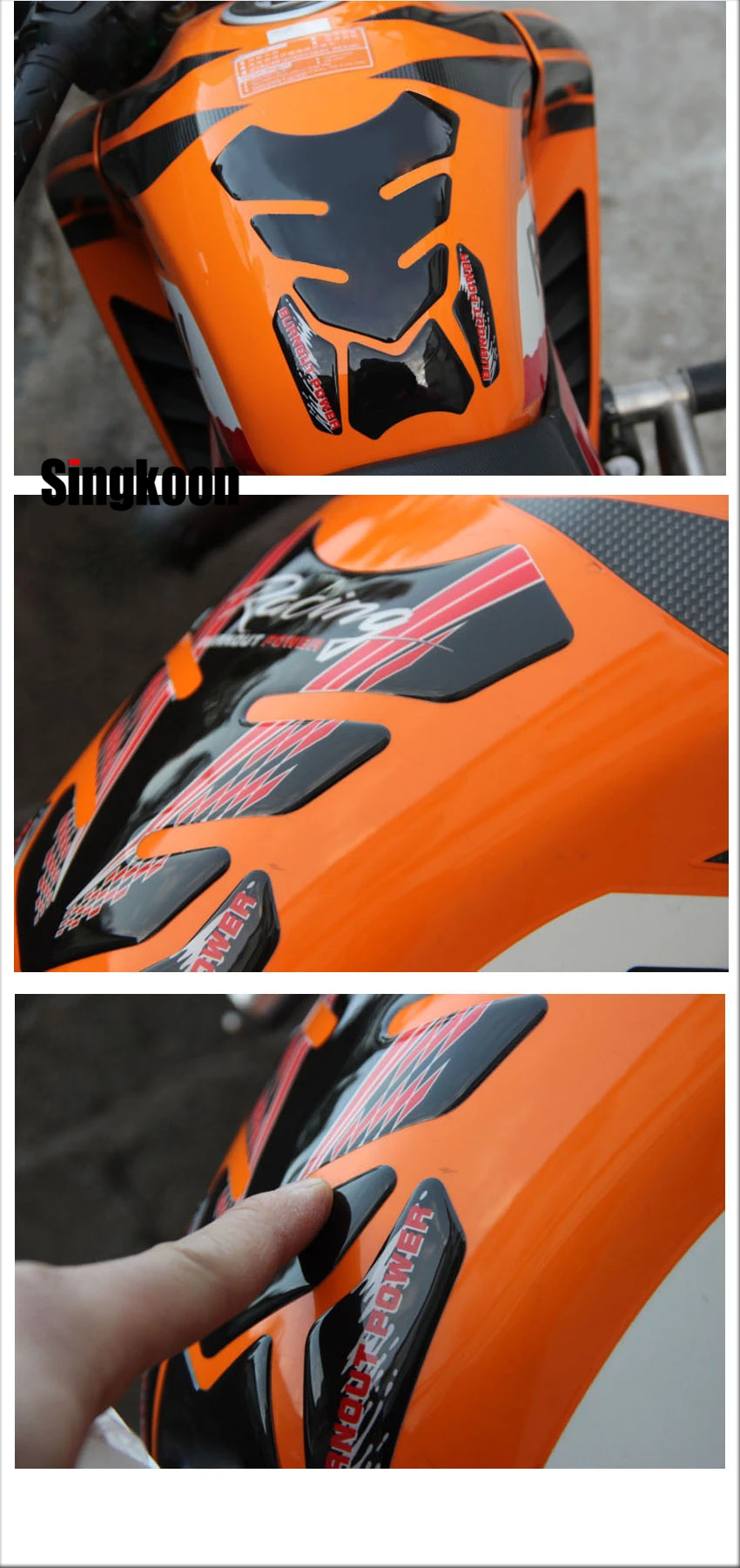 3D стикеры мотоцикла Танк pad tankpad протектор наклейки для vespa Кафе racer triumph nmax Бенелли trk 502