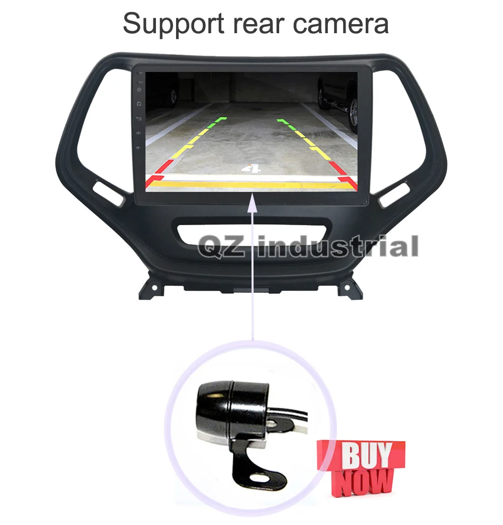 Flash Deal QZ industrial HD 10.1" 8core Android 8.1 T8 for JEEP Cherokee car DVD player with 3G 4G GPS WIFI Navigation BT Radio RDS SWC Map 12