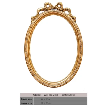 شراءإطار مرآة بيضاوي حديث الصنع لتزيين الحمام