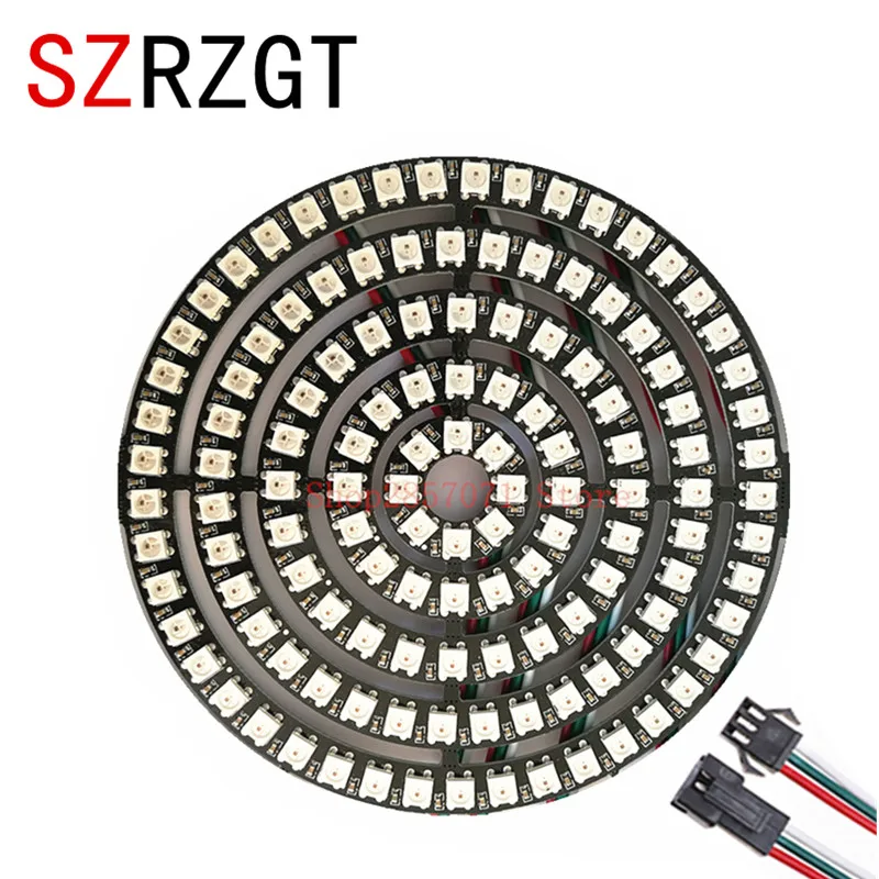 Адресное пиксельное WS2812B кольцо 8 16 24 35 45 128 светодиодов WS2812 SK6812 5050 RGB светодиодное