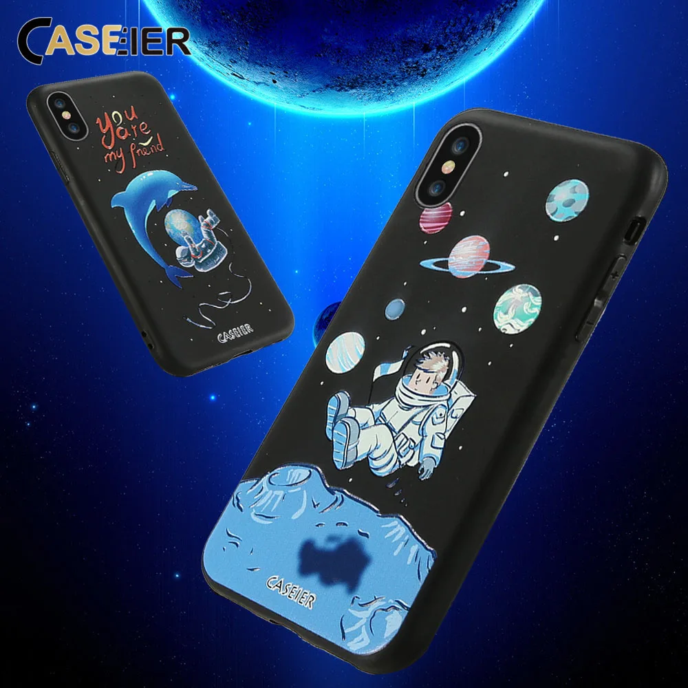

CASEIER 3D Space Case For iPhone 5s Capa Patterned Cover For iPhone 5 6 6s 7 8 Plus 5S SE Luxury 2018 Ultra Thin Back Coque Bag