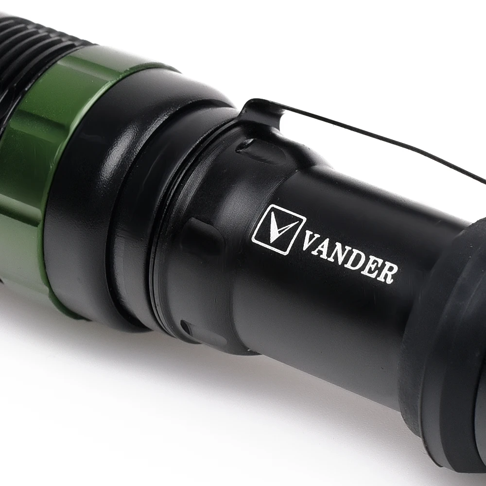 Vander LED Flashlight V5 CREE XM-L T6 2000Lumens 3-Mode Torch light suitable 1 x 18650 3.7v Battery Telescopic Zoom + USEU Plug (9)