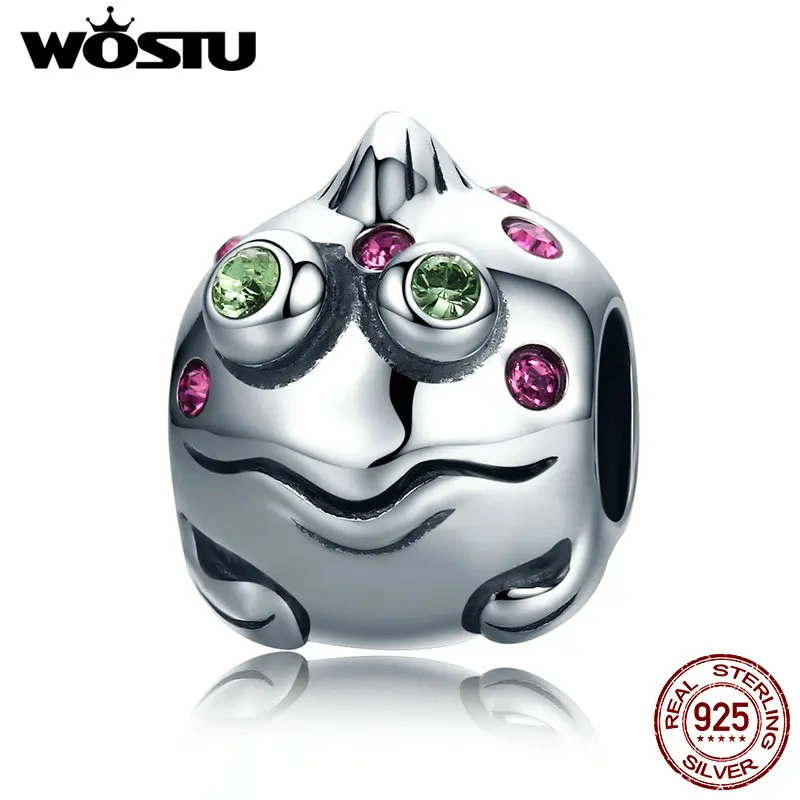 

WOSTU High Quality 925 Sterling Silver Unusual Fishes Beads Fit Original wst Charm Bracelet DIY Jewelry Gift CQC203