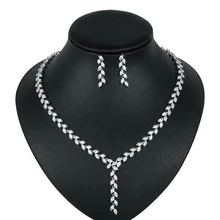 WEIMANJINGDIAN Новое поступление Элегантный фианит огранки «маркиза» ожерелье с фианитами и комплет ювелирного украшения moonrocy набор