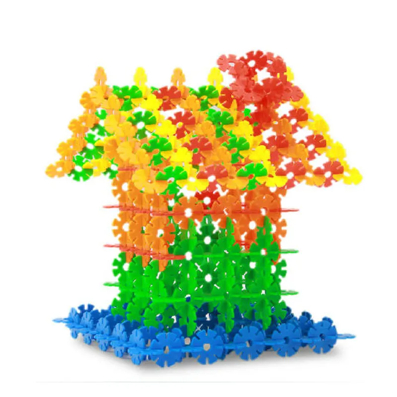 200cs/лот DIY сборка Снежинка строительные блоки кирпичи Ранние развивающие игрушки стимулируют детское воображение Детские подарки
