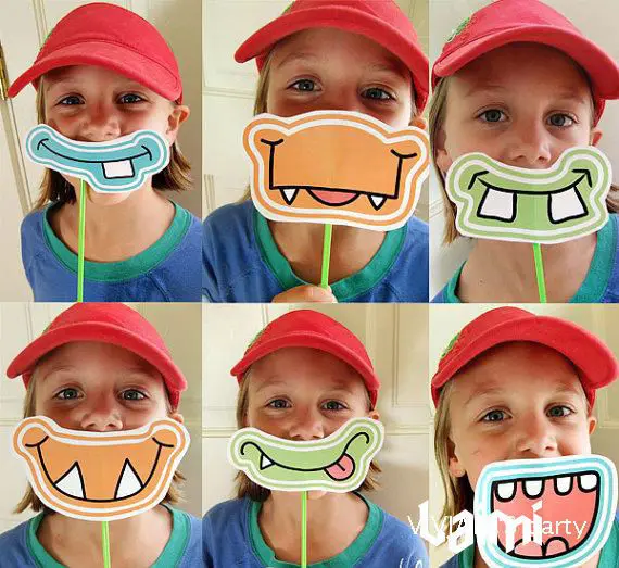 Aliexpress 6pcs Lot Little Monster Photo Booth Props With 6pcs Lot Little Monster Photo Booth Props With Straws Photographed Photobooth Kids Birthday Children S Day