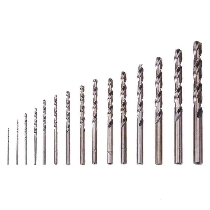 

15PCS High Speed Steel drill bits Titanium Coated Round handle Twist DIY Drill Bits Kit Set to Metal Combination Drill