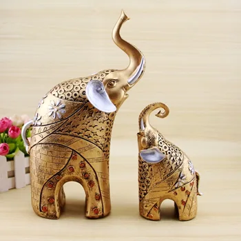 

Handmade Cartoon Mother child elephant Resin Decorative Crafts Garden Decoration Furnishing Arts Modern Home Decor