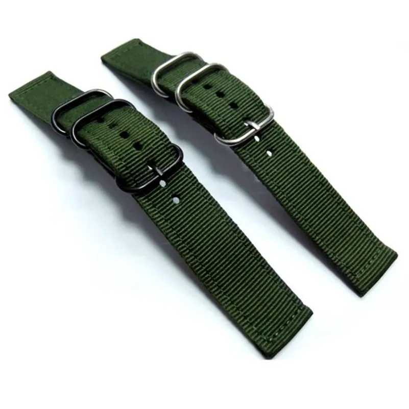 Fashion Watch Band Strap Canvas 20mm Watchbands Color Women Men Sport Watches Nylon Belt Accessories Relojes Hombre M18 (1)
