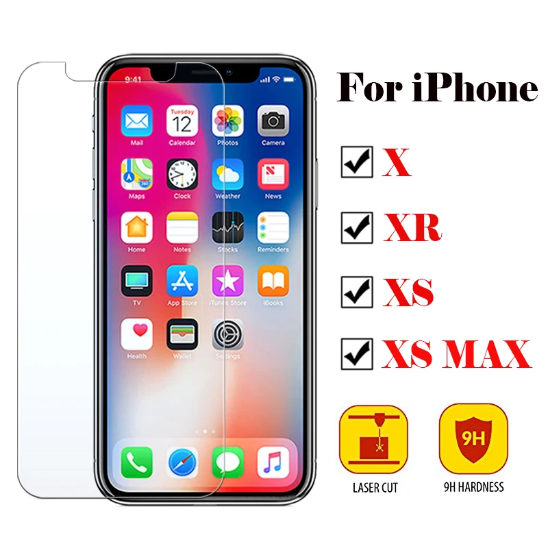 Для iphone x стеклянная защита экрана glas на iphone sx max i телефон apple iphone aphone x s r max xs xr xsmax 10 закаленное