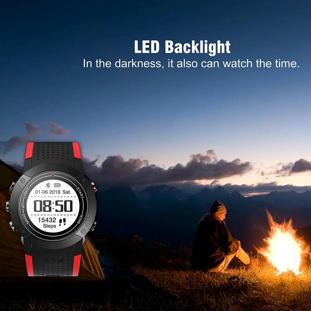 GPS Sports Watch Smart Stopwatch Alarm Clock Sedentary Pedometer Heart Rate Monitor Waterproof Wristwatch drop shipping r20