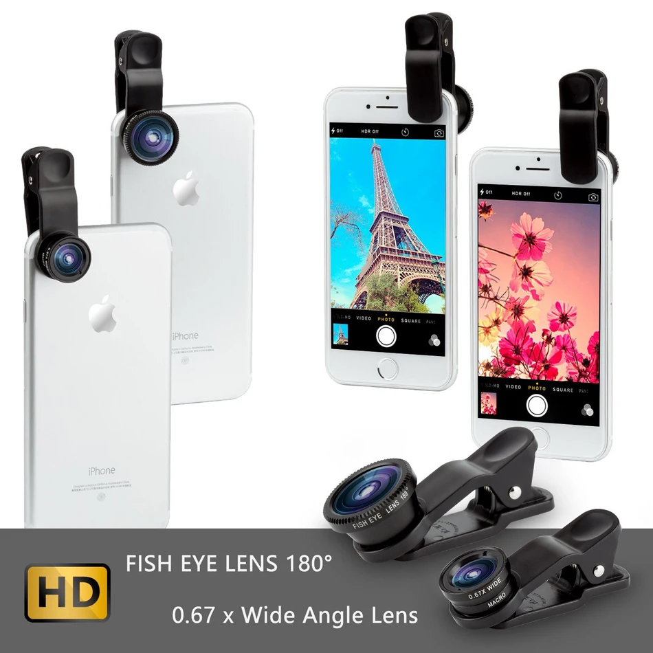 JKING 5in1 10x зум макро Рыбий глаз объектив широкий формат макро оптические стёкла с штатив клип на для Apple iPhone 7 Plus samsung LG держатель телефона