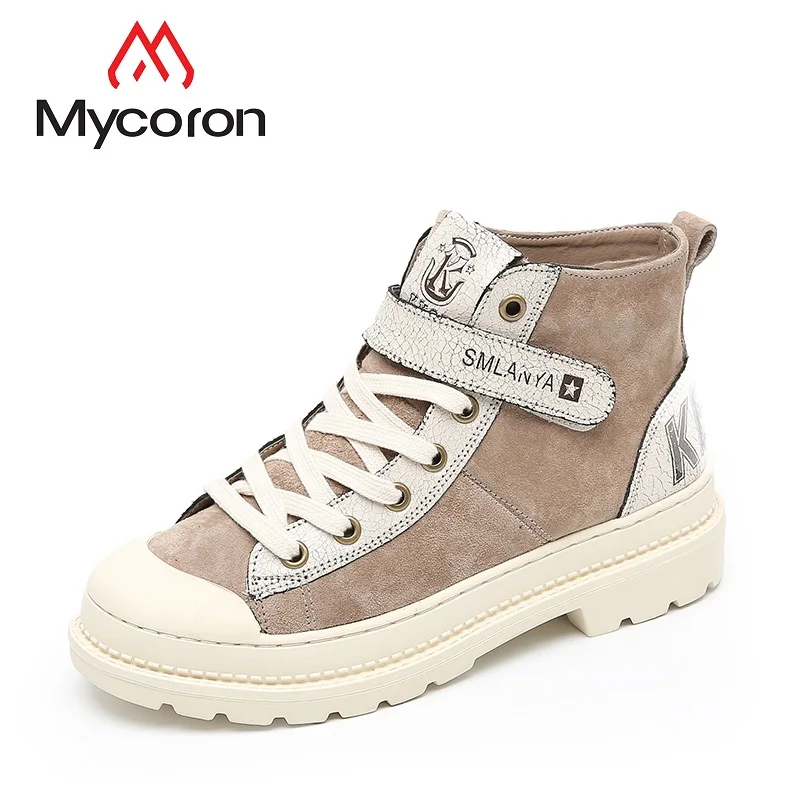 MYCORON женская обувь Элитный бренд Топ Мода Теплые зимние ботинки женские