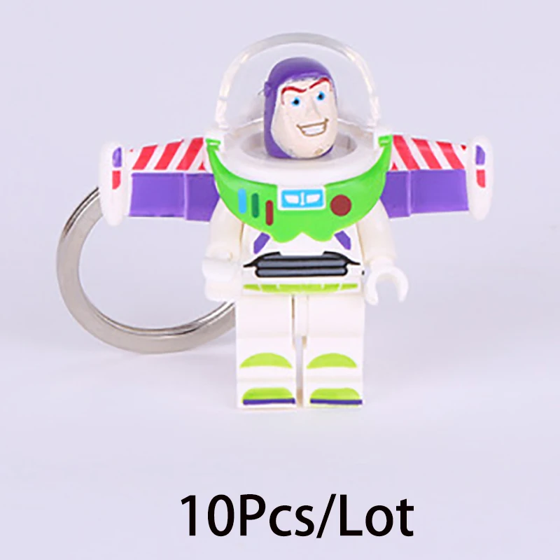 

NEW Legoed Toy Story4 10pcs/lot Buzz Lightyear Woody building block Keychain Figure Doll birthday Toys for Children Gifts