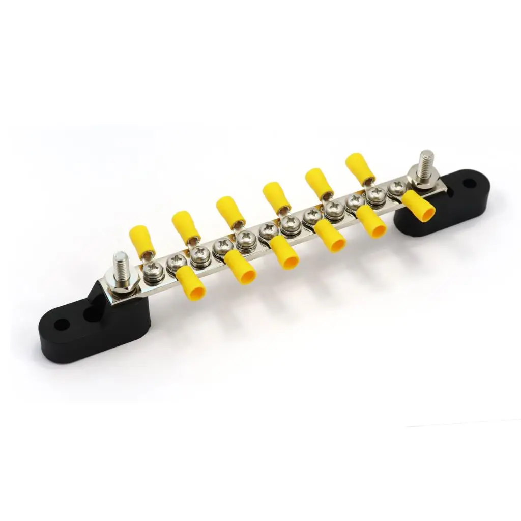 

12P Single Busbar with Cover 100A M6*2 M4*12 with 12 Terminals F3476-Z#1