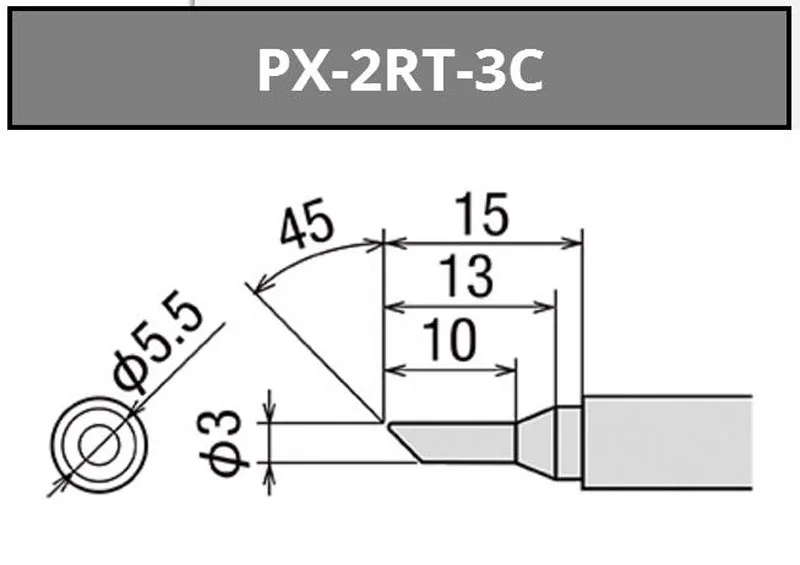 Japan GOOT PX-2RT Welding Tips for PX-201 PX-232 PX-238 PX-242 PX-336 SVS-500 Soldering iron Replacement Solder Parts
