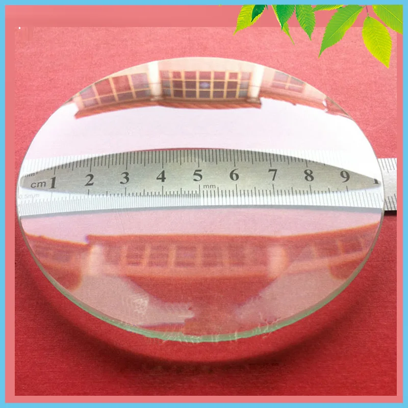 2 PCS 100mm Double Convex Lens Optical Glass Focal Length Large