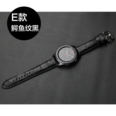 Zenwatch 2/1 amazfit 1 2s pace bip для samsung Galaxy watch 42 46 браслет S2 S3 Ticwatch 1 2 E pebble time кожаный ремешок - Цвет ремешка: black
