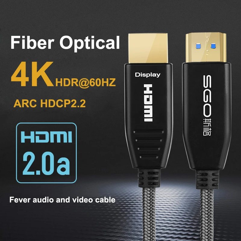 Оптоволоконный кабель HDMI 2 0 4K 60 Гц ARC HDCP2.2 Папа папа HDR для PS4 HD TV Box проектор 1 3 5 8 10 12